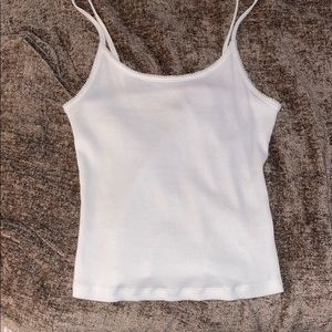 White ribbed tank top